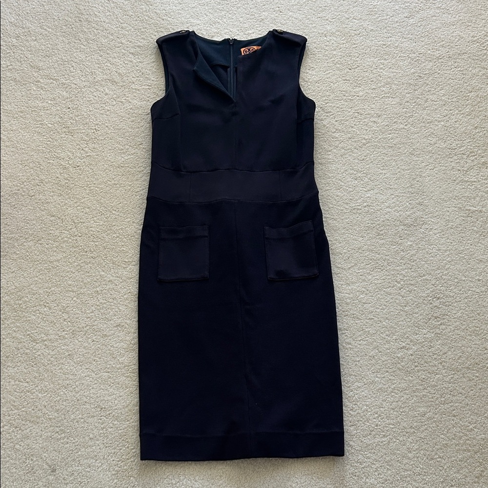 Tory Burch Midnight Blue Midi Dress size S